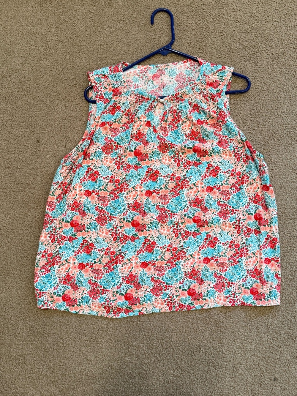 Croft & Barrow Floral Sleeveless Blouse size XL